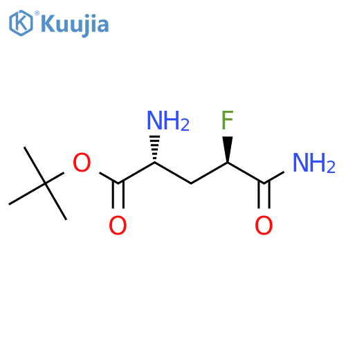 tert-butyl (2R,4R)-2-amino-4-carbamoyl-4-fluorobutanoate structure