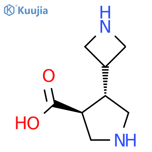 rac-(3R,4R)-4-(azetidin-3-yl)pyrrolidine-3-carboxylic acid structure