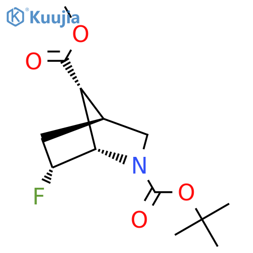 rac-2-tert-butyl 7-methyl (1R,4R,6S,7S)-6-fluoro-2-azabicyclo2.2.1heptane-2,7-dicarboxylate structure