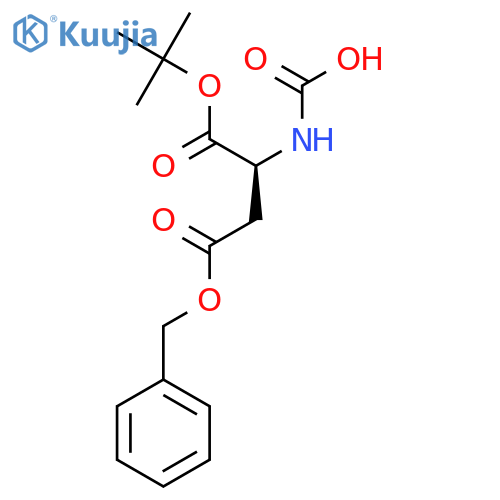 (2S)-4-(benzyloxy)-1-(tert-butoxy)-1,4-dioxobutan-2-ylcarbamic acid structure
