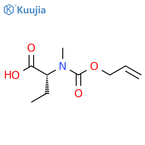 (2R)-2-{methyl(prop-2-en-1-yloxy)carbonylamino}butanoic acid structure