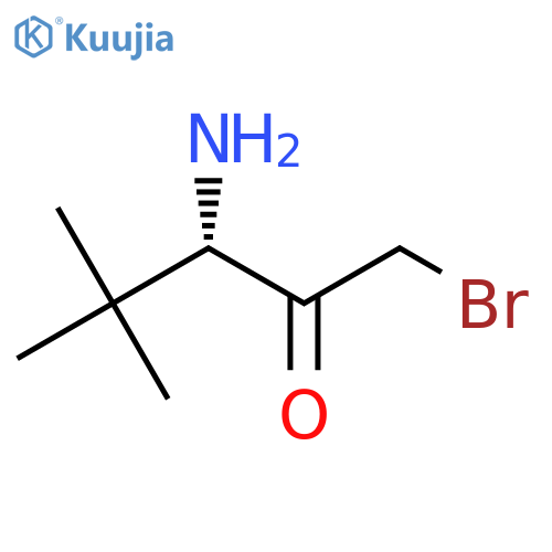 (3S)-3-amino-1-bromo-4,4-dimethylpentan-2-one structure