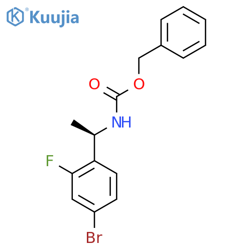 benzyl N-(1R)-1-(4-bromo-2-fluorophenyl)ethylcarbamate structure