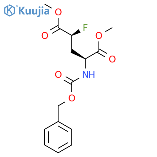 1,5-dimethyl (2S,4S)-2-{(benzyloxy)carbonylamino}-4-fluoropentanedioate structure