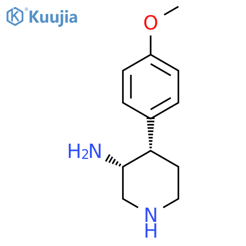 rac-(3R,4S)-4-(4-methoxyphenyl)piperidin-3-amine structure