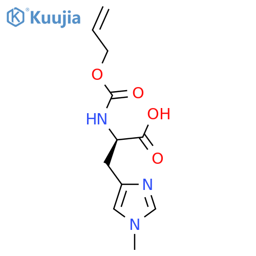 (2R)-3-(1-methyl-1H-imidazol-4-yl)-2-{(prop-2-en-1-yloxy)carbonylamino}propanoic acid structure