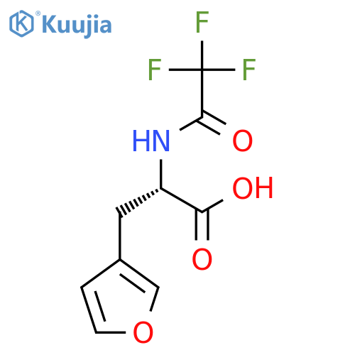 (2S)-3-(furan-3-yl)-2-(2,2,2-trifluoroacetamido)propanoic acid structure