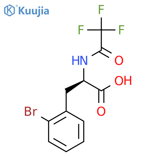 (2R)-3-(2-bromophenyl)-2-(2,2,2-trifluoroacetamido)propanoic acid structure