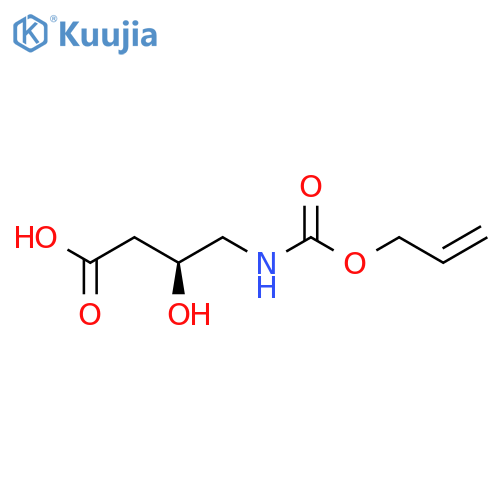 (3S)-3-hydroxy-4-{[(prop-2-en-1-yloxy)carbonyl]amino}butanoic acid structure