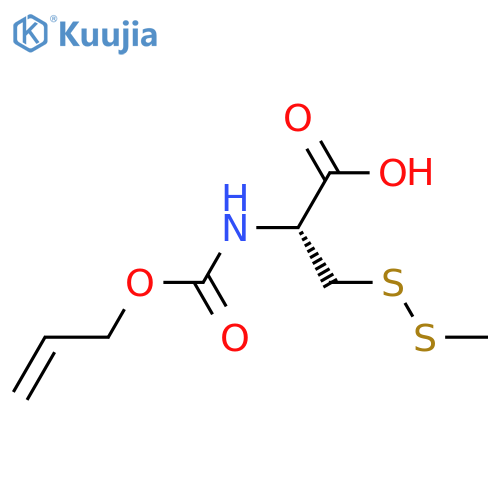 (2R)-3-(methyldisulfanyl)-2-{(prop-2-en-1-yloxy)carbonylamino}propanoic acid structure
