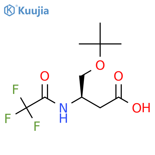 (3R)-4-(tert-butoxy)-3-(2,2,2-trifluoroacetamido)butanoic acid structure