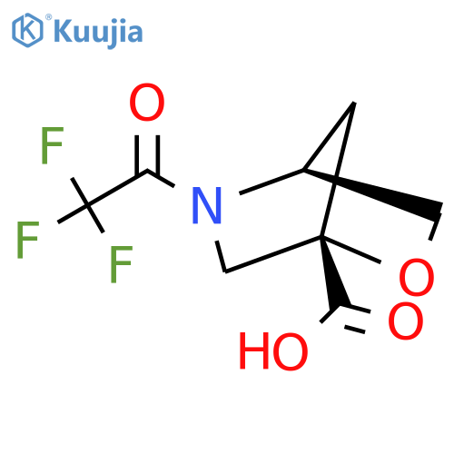 (1S,4S)-5-(2,2,2-trifluoroacetyl)-2-oxa-5-azabicyclo2.2.1heptane-1-carboxylic acid structure