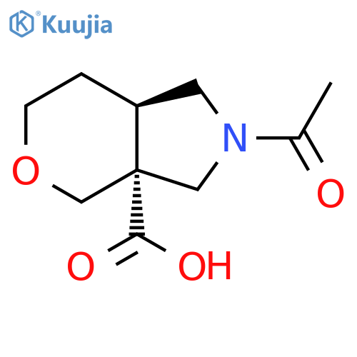rac-(3aR,7aR)-2-acetyl-octahydropyrano3,4-cpyrrole-3a-carboxylic acid structure