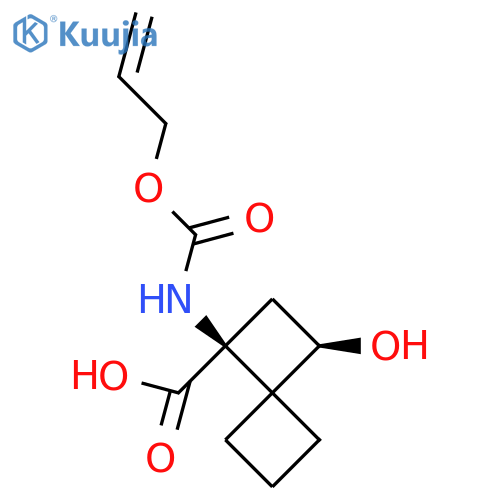 rac-(1R,3S)-3-hydroxy-1-{(prop-2-en-1-yloxy)carbonylamino}spiro3.3heptane-1-carboxylic acid structure