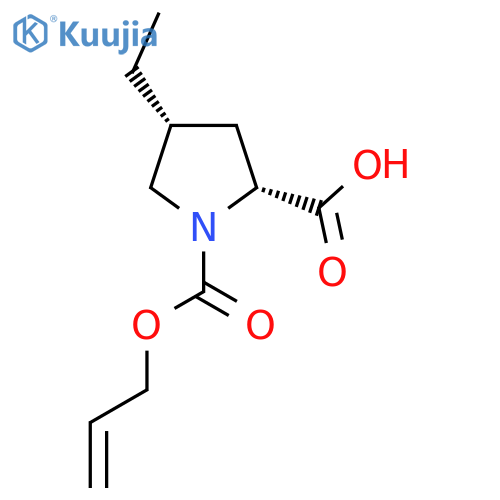 rac-(2R,4R)-4-ethyl-1-[(prop-2-en-1-yloxy)carbonyl]pyrrolidine-2-carboxylic acid structure