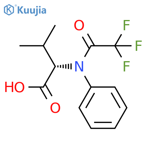 (2S)-3-methyl-2-(2,2,2-trifluoro-N-phenylacetamido)butanoic acid structure
