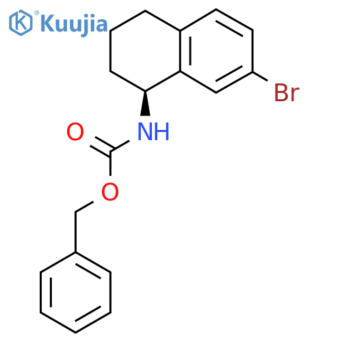 benzyl N-(1S)-7-bromo-1,2,3,4-tetrahydronaphthalen-1-ylcarbamate structure