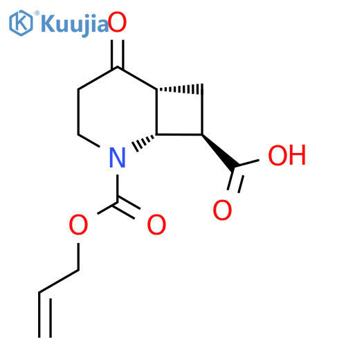 rac-(1R,6R,8R)-5-oxo-2-(prop-2-en-1-yloxy)carbonyl-2-azabicyclo4.2.0octane-8-carboxylic acid structure
