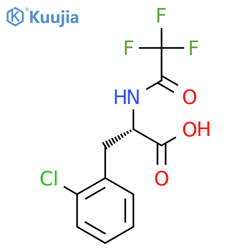 (2S)-3-(2-chlorophenyl)-2-(2,2,2-trifluoroacetamido)propanoic acid structure