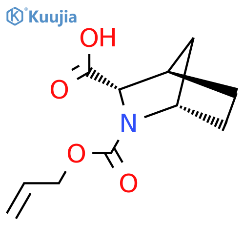 rac-(1R,3R,4S)-2-(prop-2-en-1-yloxy)carbonyl-2-azabicyclo2.2.1heptane-3-carboxylic acid structure