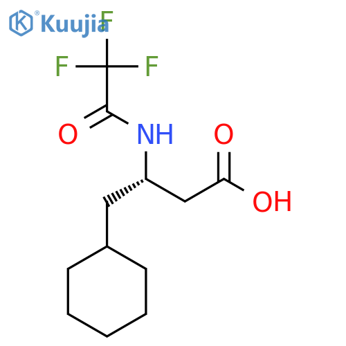 (3S)-4-cyclohexyl-3-(2,2,2-trifluoroacetamido)butanoic acid structure