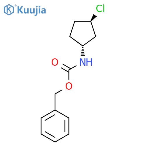 rac-benzyl N-(1R,3R)-3-chlorocyclopentylcarbamate structure