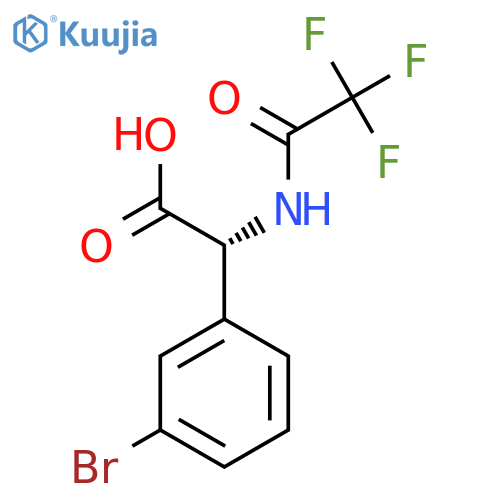 (2R)-2-(3-bromophenyl)-2-(2,2,2-trifluoroacetamido)acetic acid structure