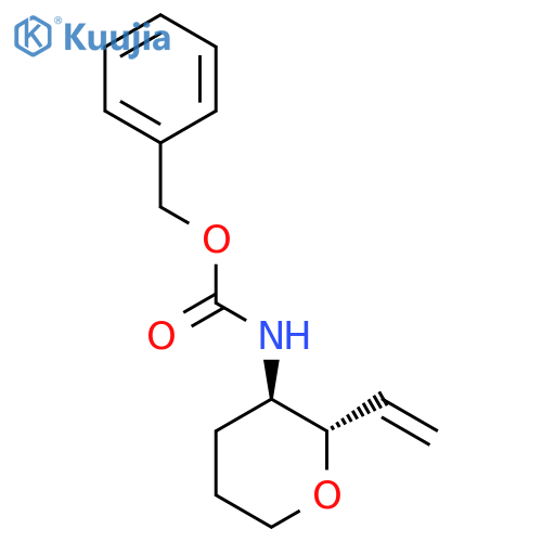 rac-benzyl N-[(2R,3S)-2-ethenyloxan-3-yl]carbamate structure