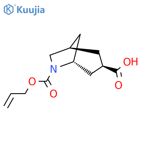 rac-(1R,3R,5R)-6-(prop-2-en-1-yloxy)carbonyl-6-azabicyclo3.2.1octane-3-carboxylic acid structure
