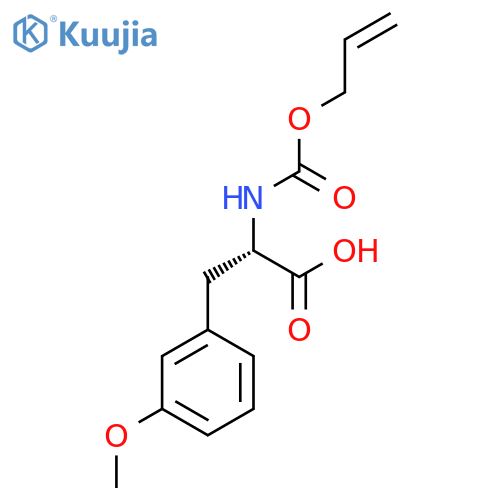 (2S)-3-(3-methoxyphenyl)-2-{[(prop-2-en-1-yloxy)carbonyl]amino}propanoic acid structure