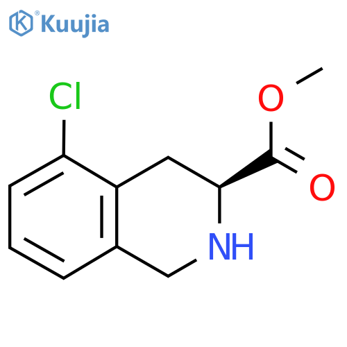 methyl (3S)-5-chloro-1,2,3,4-tetrahydroisoquinoline-3-carboxylate structure