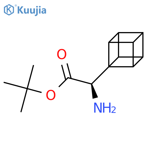 tert-butyl (2R)-2-amino-2-(cuban-1-yl)acetate structure