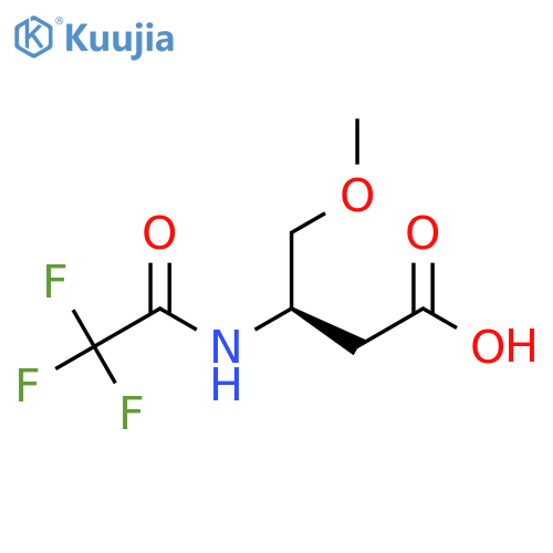 (3R)-4-methoxy-3-(trifluoroacetamido)butanoic acid structure