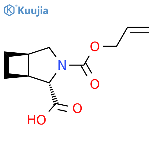 rac-(1R,2R,5S)-3-(prop-2-en-1-yloxy)carbonyl-3-azabicyclo3.2.0heptane-2-carboxylic acid structure