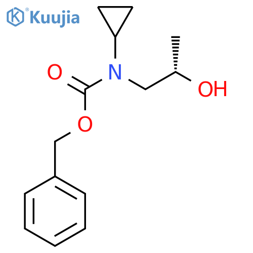 benzyl N-cyclopropyl-N-(2S)-2-hydroxypropylcarbamate structure