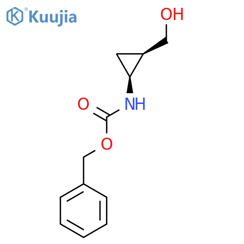 rac-benzyl N-[(1R,2S)-2-(hydroxymethyl)cyclopropyl]carbamate structure