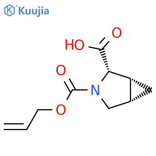rac-(1R,2S,5S)-3-[(prop-2-en-1-yloxy)carbonyl]-3-azabicyclo[3.1.0]hexane-2-carboxylic acid structure
