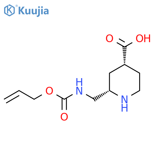 rac-(2R,4S)-2-({(prop-2-en-1-yloxy)carbonylamino}methyl)piperidine-4-carboxylic acid structure