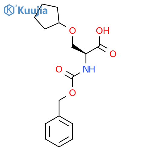 (2S)-2-{[(benzyloxy)carbonyl]amino}-3-(cyclopentyloxy)propanoic acid structure
