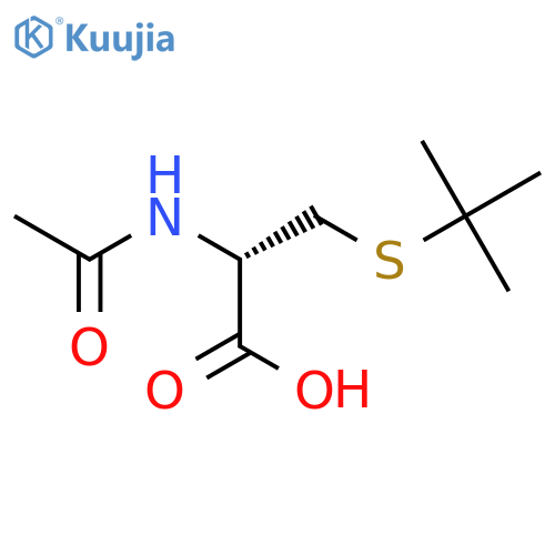 (2S)-3-(tert-butylsulfanyl)-2-acetamidopropanoic acid structure