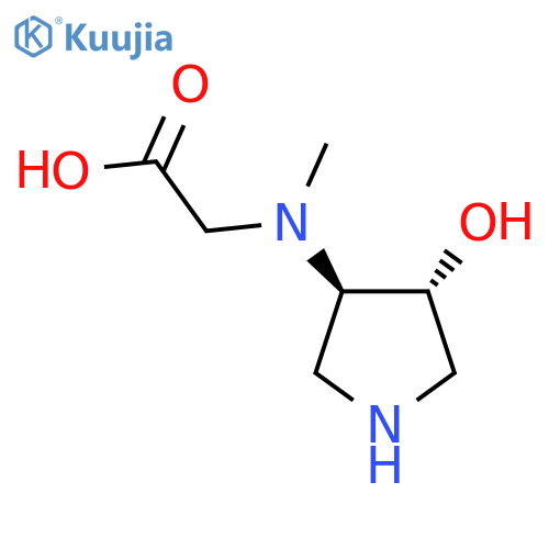 rac-2-{[(3R,4R)-4-hydroxypyrrolidin-3-yl](methyl)amino}acetic acid structure