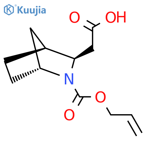 2-(1R,3R,4S)-2-(prop-2-en-1-yloxy)carbonyl-2-azabicyclo2.2.1heptan-3-ylacetic acid structure