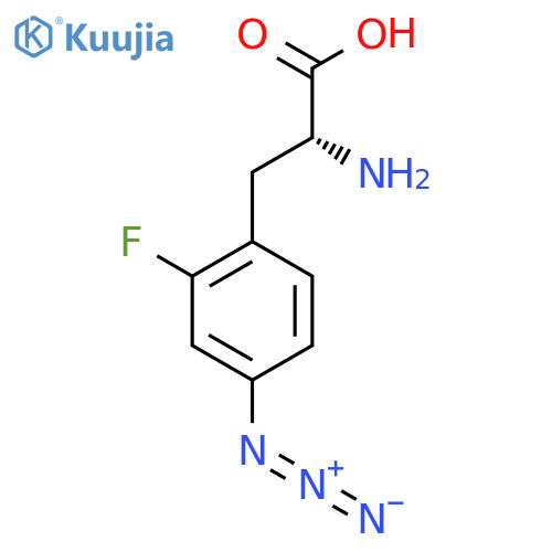 (2R)-2-amino-3-(4-azido-2-fluorophenyl)propanoic acid structure