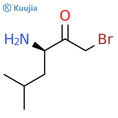 (3R)-3-amino-1-bromo-5-methylhexan-2-one structure