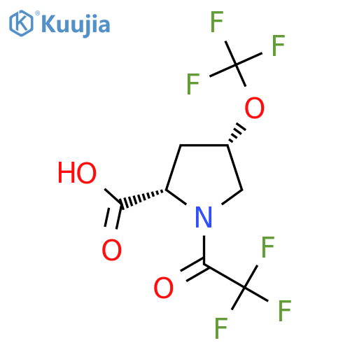 (2S,4S)-1-(2,2,2-trifluoroacetyl)-4-(trifluoromethoxy)pyrrolidine-2-carboxylic acid structure