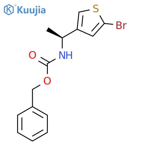 benzyl N-(1S)-1-(5-bromothiophen-3-yl)ethylcarbamate structure