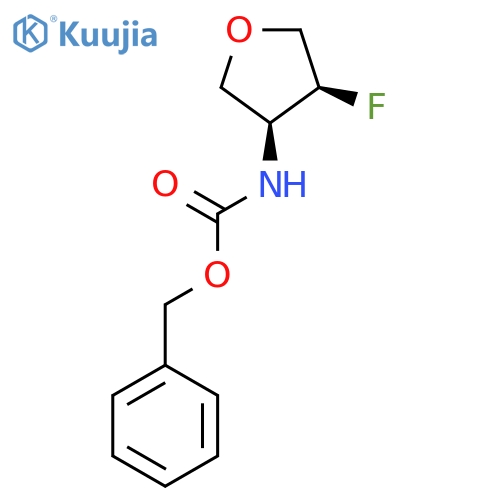 rac-benzyl N-(3R,4R)-4-fluorooxolan-3-ylcarbamate structure