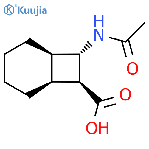 rac-(1R,6S,7S,8S)-8-acetamidobicyclo[4.2.0]octane-7-carboxylic acid structure