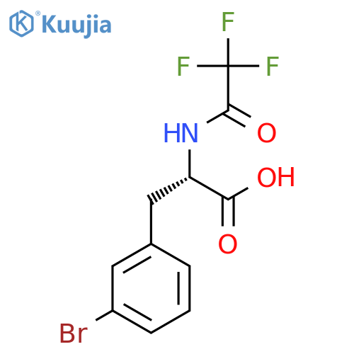 (2S)-3-(3-bromophenyl)-2-(2,2,2-trifluoroacetamido)propanoic acid structure