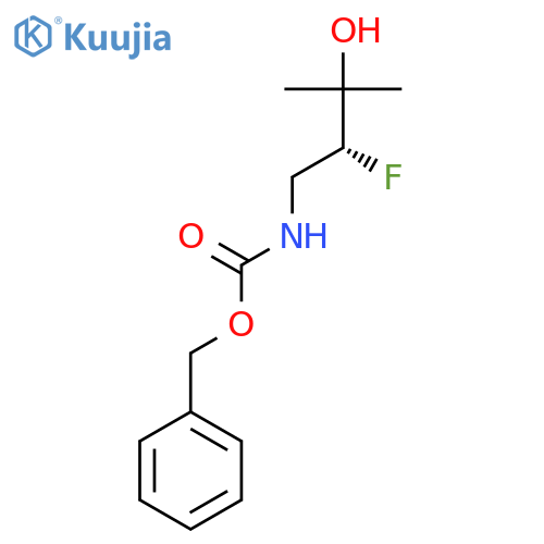 benzyl N-(2R)-2-fluoro-3-hydroxy-3-methylbutylcarbamate structure